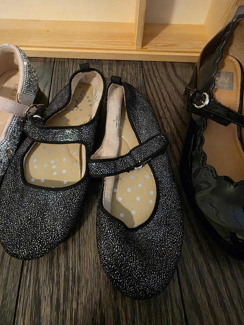 Girls' Black Patent Flats